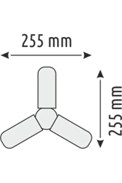36W 3 Kollu Katlanabilir LED Pervane Ampul - 3