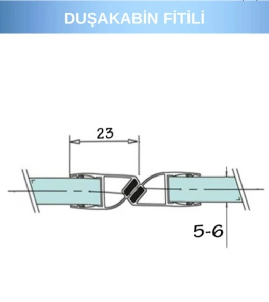 SMD Siyah Duşakabin Mıknatıs Takımı Ve 2 Adet Suluk Fitili 200 Cm - Resim 3