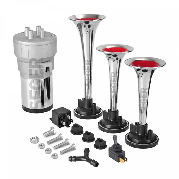 KORNA KOMPRESÖRLÜ ÜÇ PLASTİK BORULU 12V KROM RENKLİ ürün görseli