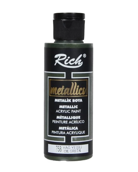 Rich Metalik Akrilik Boya Yağ Yeşili 120ml ürün görseli