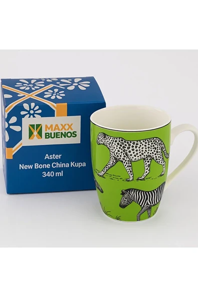 Aster New Bone China Kupa 340 ml,  Desenli Porselen Kupa ürün görseli
