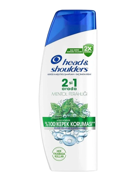 Head&Shoulders Şampuan 2in1 Mentol Ferahlığı 250 Ml 4 Adet - 2