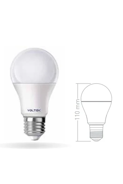 9W E27 LED Ampul Beyaz Işık 806 Lümen - 2