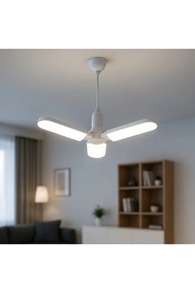 36W 3 Kollu Katlanabilir LED Pervane Ampul - 1