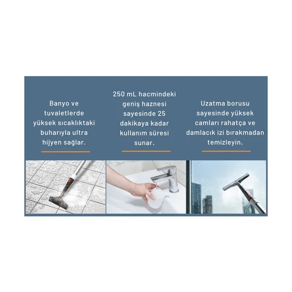 Nv602 Çok Fonksiyonlu Buharlı Temizlik Makinesi - Buharlı Temizleyici (Yui Türkiye Garantili) - 5