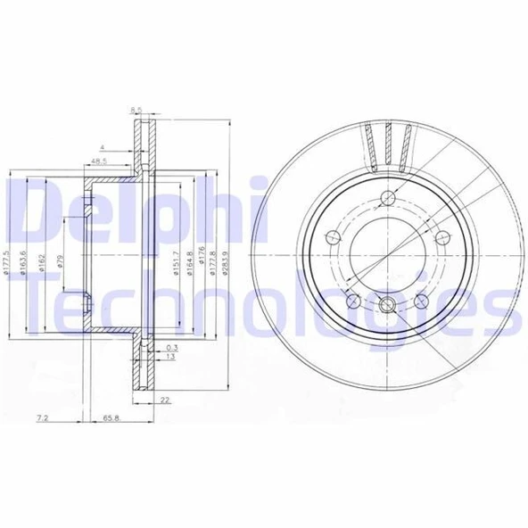 FREN DISKI ON BMW E81 E87 F20 F21 F22 F23  34116792215 ürün görseli