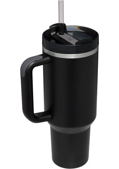 Stanley Quencher 1.18 lt Pipetli Termos Bardak Siyah - 2