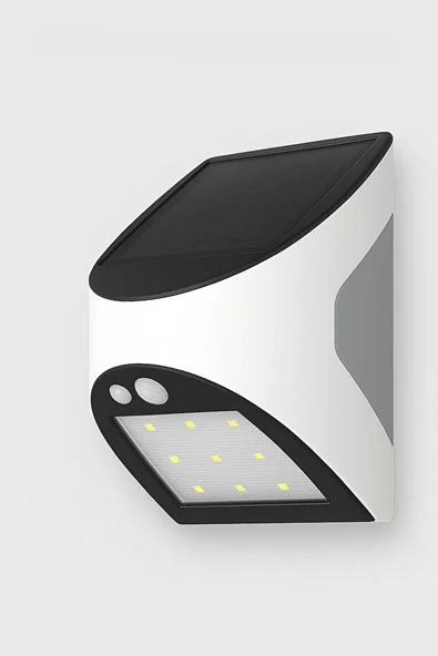 Solaris 3W Güneş Enerjili Sensörlü Dış Mekan Duvar Apliği - 3