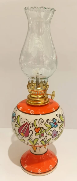 Monalisa Home Turuncu Renk El Yapımı Gaz Lambası - Resim 2