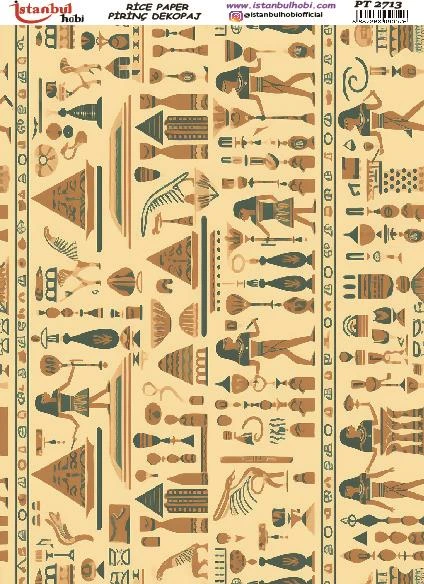 Pirinç Dekopaj Kağıdı 30x42cm PT-2713 Mısır Piramit Firavun ürün görseli 1