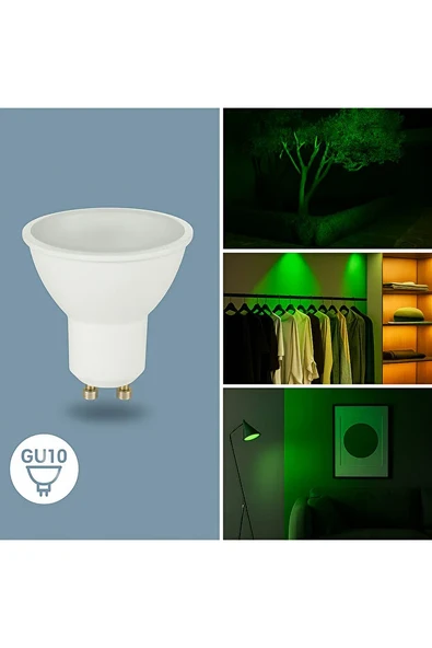 GU10 7W Yeşil LED Ampul - 1
