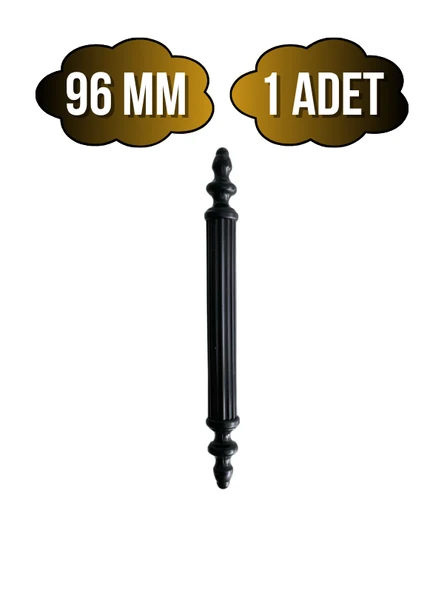 Plastik Siyah Kulp Mobilya ve Dolap Kulpu(SİYAH)(96MM - 128MM - 160MM) Siyah 96mm 96mm - 1 ADET ürün görseli