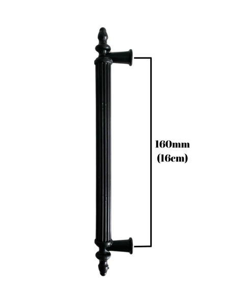 Plastik Siyah Kulp Mobilya ve Dolap Kulpu(SİYAH)(96MM - 128MM - 160MM) Siyah 160mm 160mm - 1 ADET - Resim 4