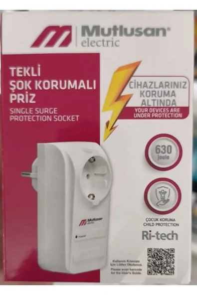 Tekli Şok Korumalı Priz 630 Joule - 3