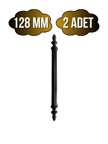 Plastik Siyah Kulp Mobilya ve Dolap Kulpu(SİYAH)(96MM - 128MM - 160MM) Siyah 128mm 128mm - 2 ADET ürün görseli