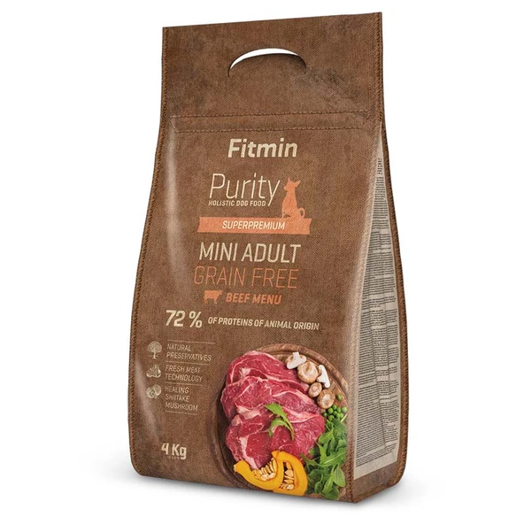Fitmin Purity Mini Ufak Irk Biftekli Yetişkin Köpek Maması 4 Kg ürün görseli 1