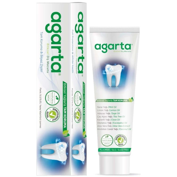 Agarta Bitkisel Tam Koruma Diş Macunu Tüp 100 ml
