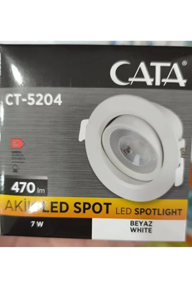 7W LED Spot Beyaz Kasa Beyaz Işık - 3