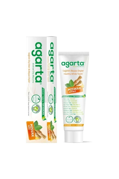 Agarta Bitkisel Diş Macunu Misvak Özlü Tüp 100 ml ürün görseli