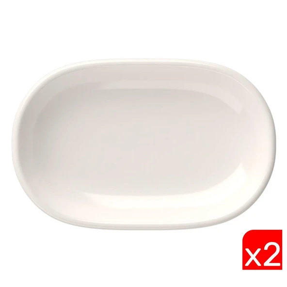 Tabak Evi Porselen Magnus Oval Kayık Tabak 18x11x2,50cm 2 Lİ ürün görseli 1
