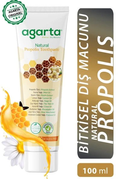 Agarta Doğal Propolis Diş Macunu Tüp 100 ml