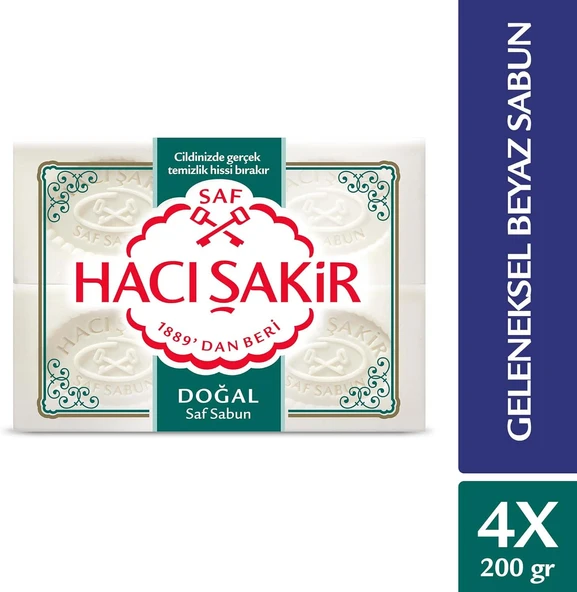 Hacı Şakir Doğal Saf Sabun (4 x 200 g)