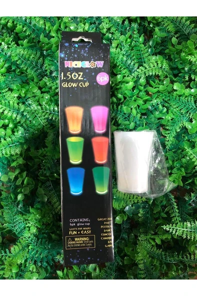 6 Adet Glow Parti Shot Bardak Karanlıkta Parlayan Fosforlu Yılbaşı Neon Tekila Kokteyl Bardağı - Resim 6