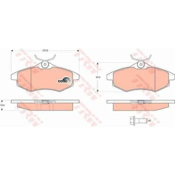Psa On Fren Balatası C2 C3 C3 Plurıel 1,1 1,4i 1,6hdi 03> - Trw Gdb1495 - Resim 1