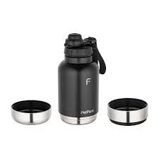 FAKİR PetPard 3 IN 1 Kedi & Köpek Mama Kabı ve Paslanmaz Çelik Termos, 1 Litre, Siyah - 3