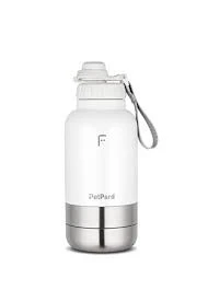 FAKİR PetPard 3 in 1 Kedi & Köpek Mama Kabı ve Paslanmaz Çelik Termos, 1 Litre, Beyaz - 1