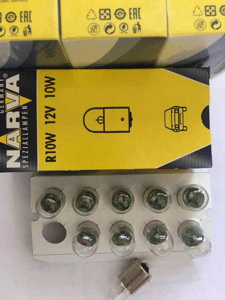 Narva 12V 10 W Sinyal/Stop Ampulu 4 Lü Paket - Resim 2