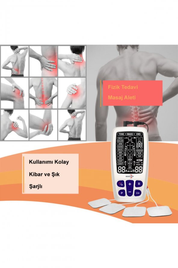Combo Electrotherapy R-c4a Tens - Ems Ve Masaj Aleti - 5