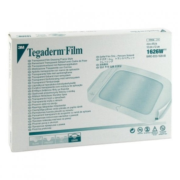 (10 Adet) 3M Tegaderm 1626W Şeffaf PU Yara Örtusu Su Geçirmez 10cmx12cm - 2
