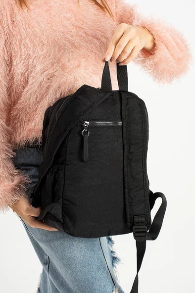 Kadın Sırt Çantası Ultra Hafif Poliamid Kumaş Su Geçirmez Çok Cepli Günlük Sırt Çantası 35*25 Cm - Resim 12