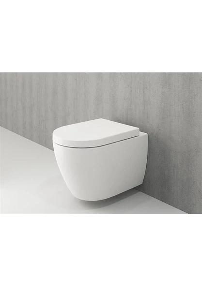 Bocchi Venezia Asma Klozet Rimless Kanalsız, Parlak Beyaz Kapak Hariç 1295-001-0128 ürün görseli