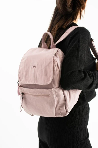 Kadın Sırt Çantası Ultra Hafif Poliamid Kumaş Su Geçirmez Kapaklı Günlük Sırt Çantası 29*27 Cm ürün görseli 1