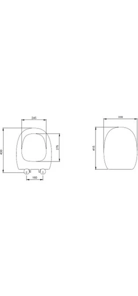 Bocchi Strata Klozet Kapağı Yavaş Kapanır Slim Mat Beyaz A0500-002 - 2