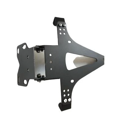 Motosiklet Katlanır Plakalık Sinyal Bağlantılı Siyah - Resim 2