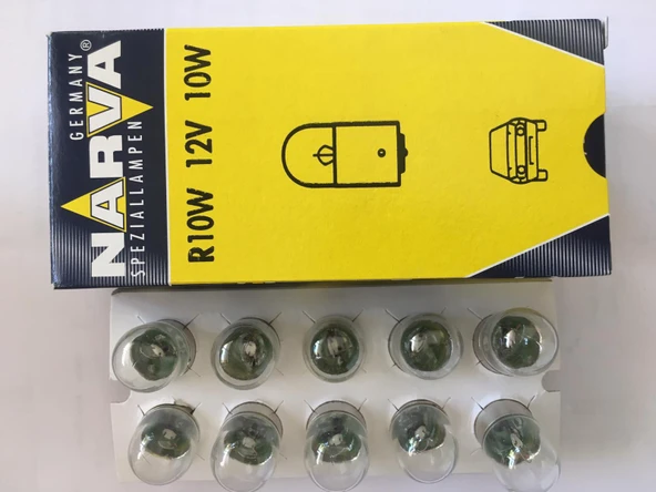 Narva 12V 10 W Sinyal/Stop Ampulu 4 Lü Paket ürün görseli 1