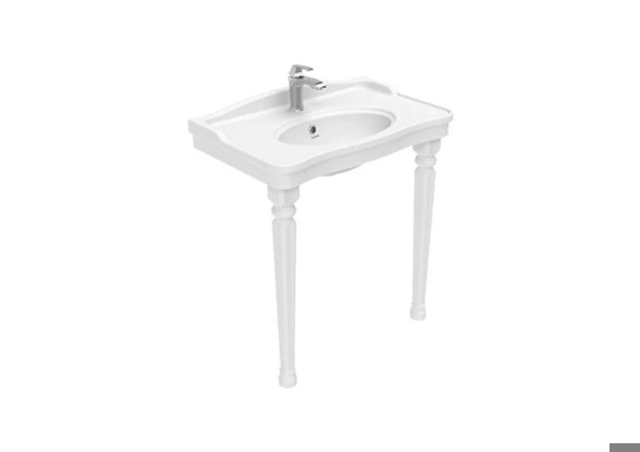 Creavit Antik Etajerli Beyaz Lavabo 80 cm