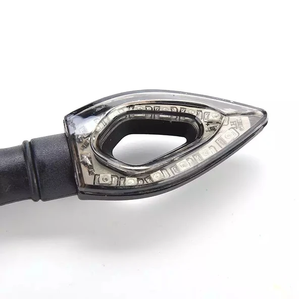 Motosiklet Üniversal Led Sinyal Füme Camlı - 3