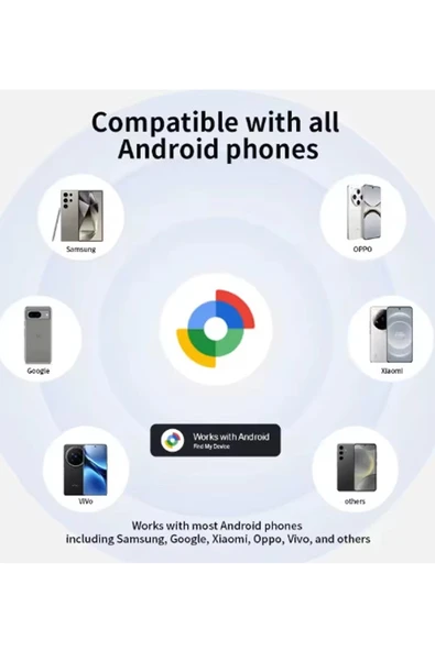Airtag Android Konum Belirleme Akıllı Takip Cihazı Smart Finder Beyaz - Resim 5