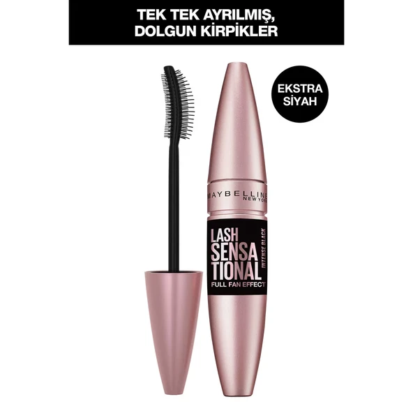 Maybelline New York, Lash Sensational, Yelpaze Etkili Maskara - Ekstra Siyah ürün görseli