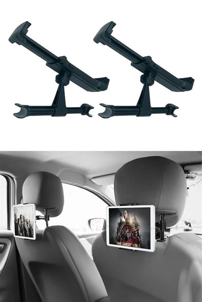 Byhodi Oto Koltuk Arkası Telefon Tablet Tutucu Ayarlanabilir 360 Derece Dönebilen Pratik Stand - 9