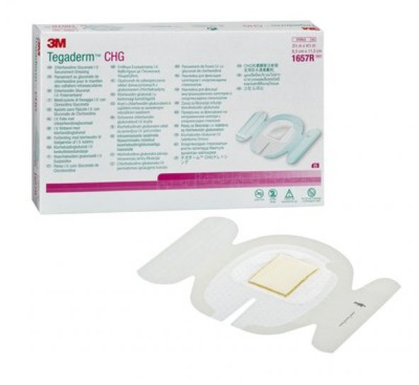 (2ADET) 3M Tegaderm 1657R CHG Şeffaf Film Yara Örtüsü Jelli 8,5cm x 11,5cm - 1
