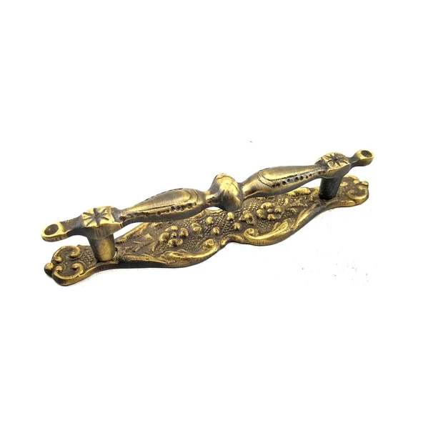 Antika Tarz Dekoratif Pirinç Aynalı Mobilya Çekmece Kulbu -  23x115mm, Antik ürün görseli 1