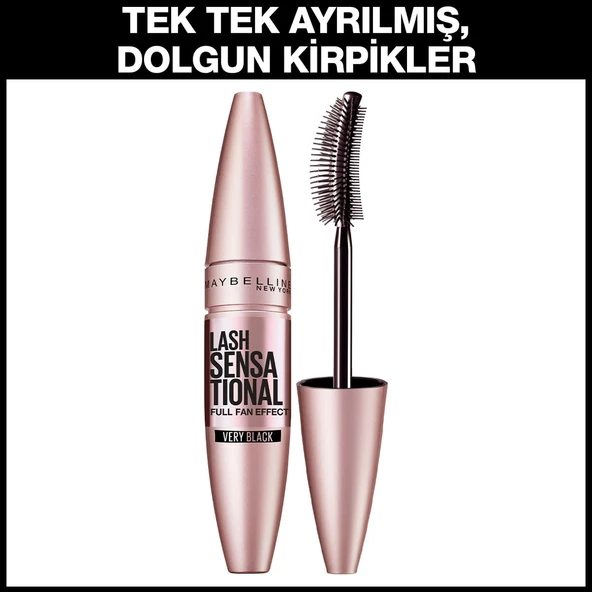 Maybelline New York, Lash Sensational, Yelpaze Etkili Maskara - Siyah ürün görseli