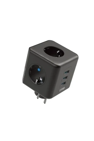 Termal Akım Korumalı Isıya Dayanıklı 3 lü Duvar Tipi Priz 3x Usb 1x Type-c - 1