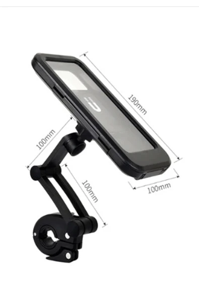 Gidon Bağlantılı Su Geçirmez Mıknatıslı Motorsiklet Telefon Tutucu - Resim 5