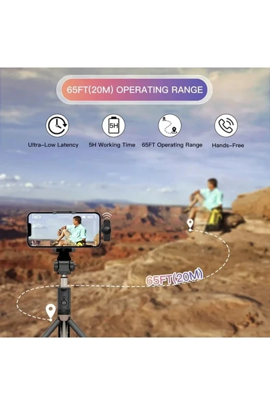 Type-c Çiftli Kablosuz Yaka Mikrofonu Seti - Youtube, Tiktok, Vlog Ve Canlı Yayınlar İçin Telefon Uyumlu Çift Mikrofon - 4